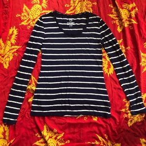 Nave Blue Stripes Long Sleeve